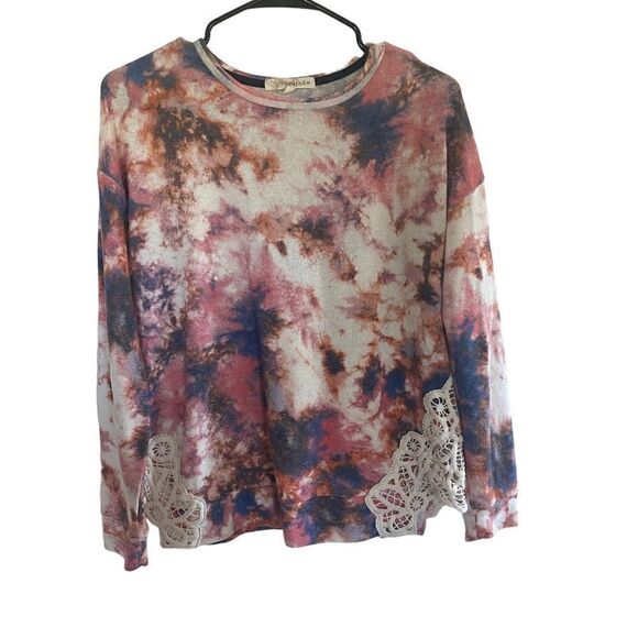 Rewind medium long sleeve lace side blouse multi color - Picture 1 of 6